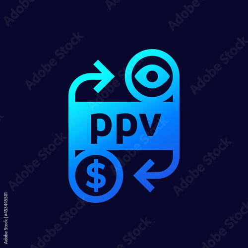 ppv icon, pay per view vector