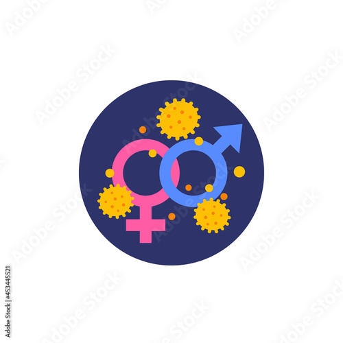 Sexual transmitted disease, STD vector icon