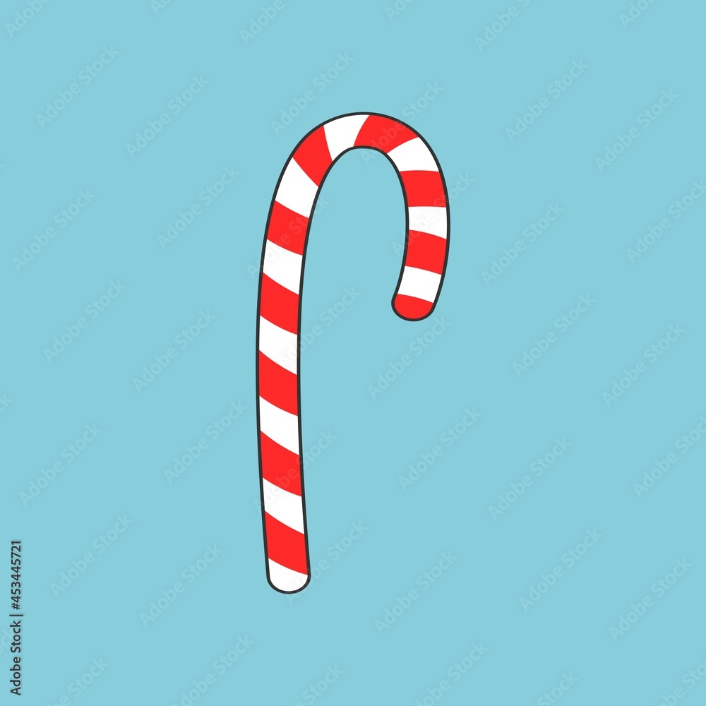 Christmas candy icon sign flat illustration Christmas candy icon sign flat illustration