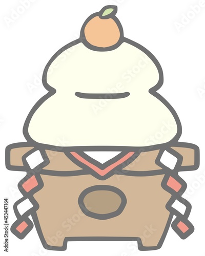 鏡餅　イラスト