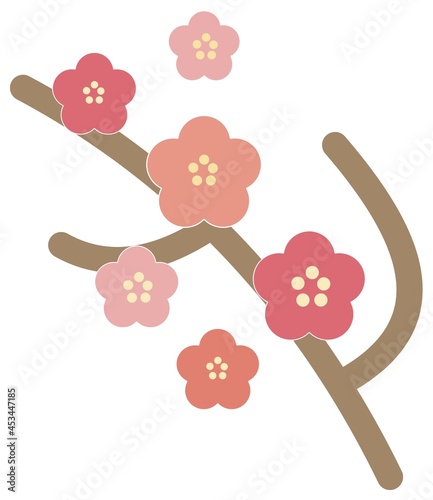 梅の花　イラスト