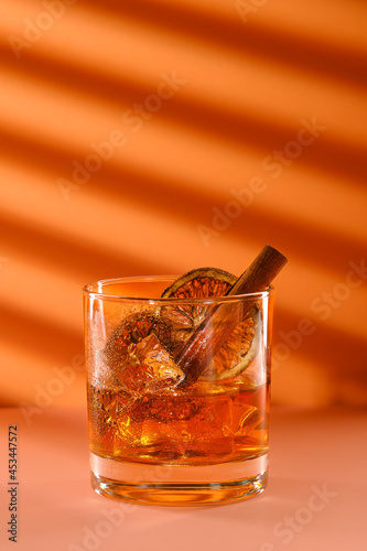 Fotografie, Obraz cocktail with martini and orange liquor, cinnamon and star anise