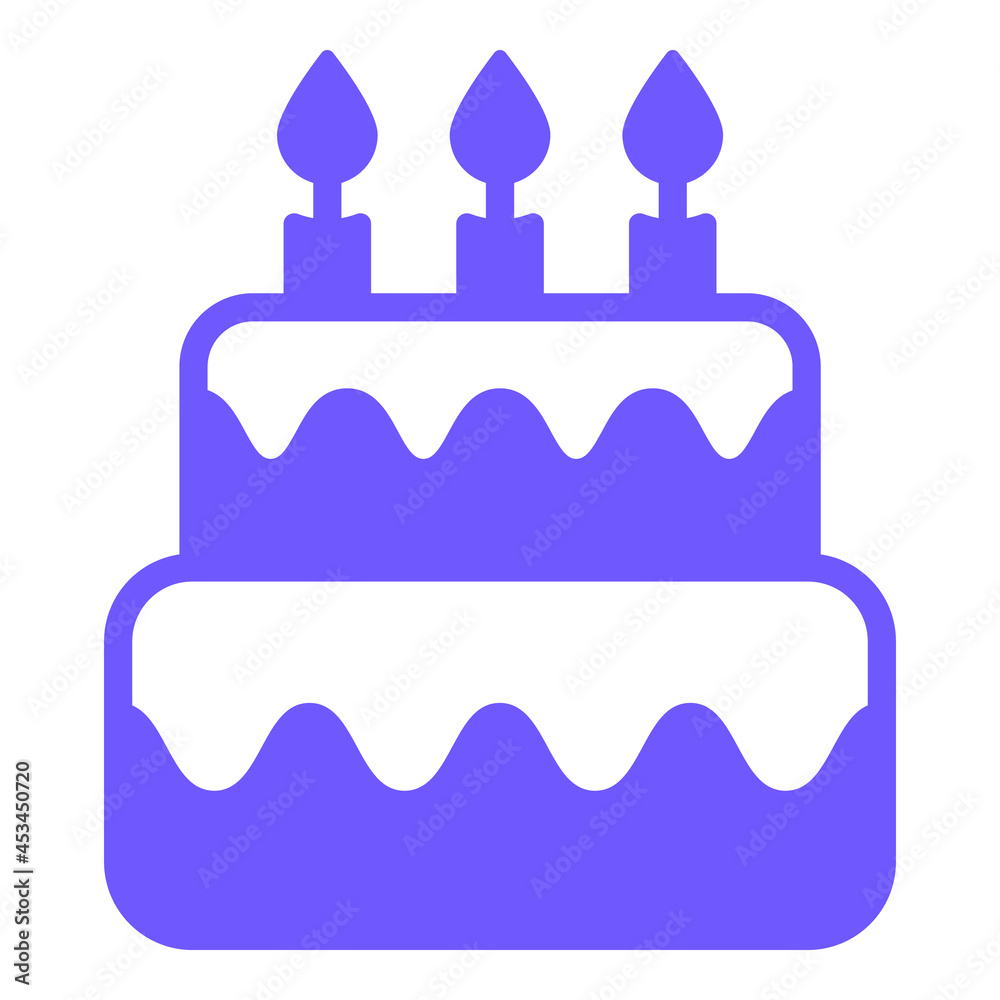 cake line icon, vector design usa independence day icon. cake line icon, vector design usa independence day icon.