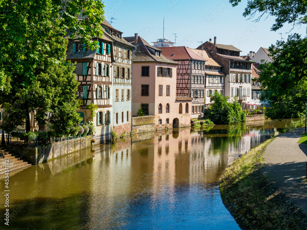 Channel in Petite France area, Strasbourg, France