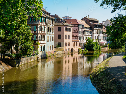 Channel in Petite France area, Strasbourg, France © estivillml