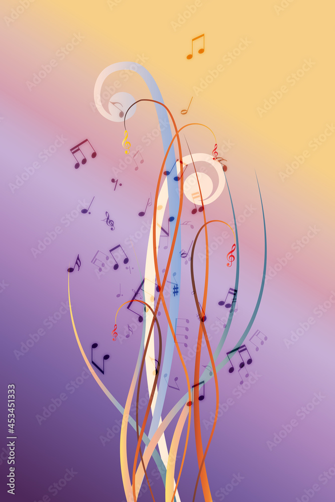 Fototapeta premium musical theme illustration background