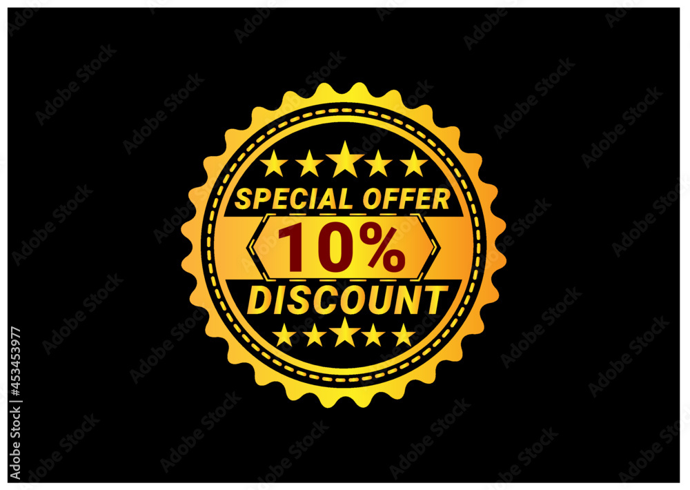10% discount label and sale banner design template 10% discount label and sale banner design template