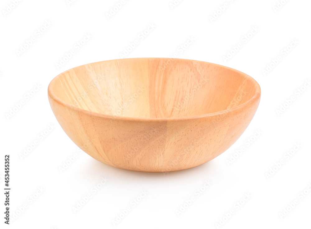 Wooden bowl isolated on white background. Wooden bowl isolated on white background.