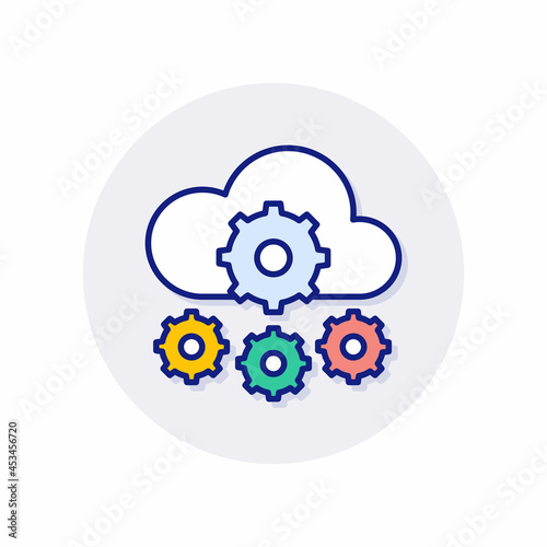 Settings icon in vector. Logotype