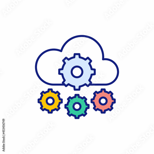 Settings icon in vector. Logotype