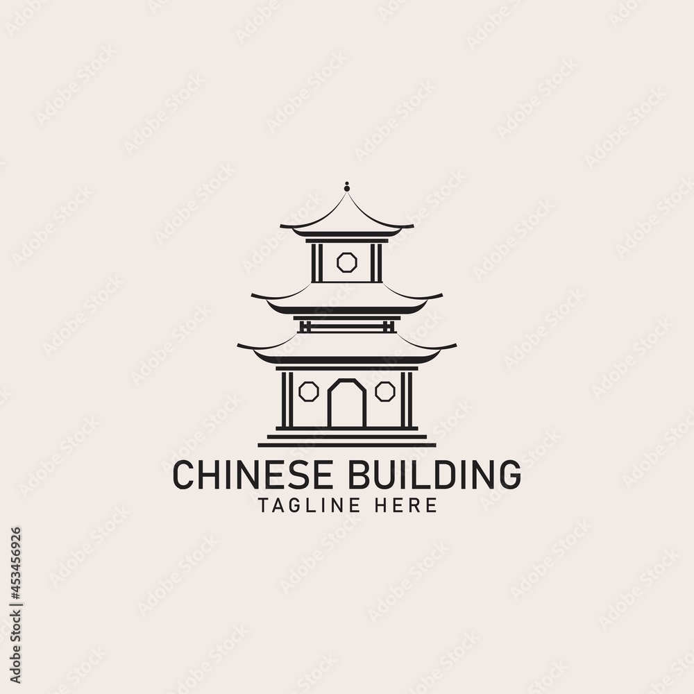 Traditional Chinese Building, Oriental Cultural Architecture Object Vector Illustration