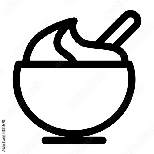 Porridge Line Icon Vector