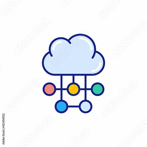 Cloud Connection icon in vector. Logotype photo