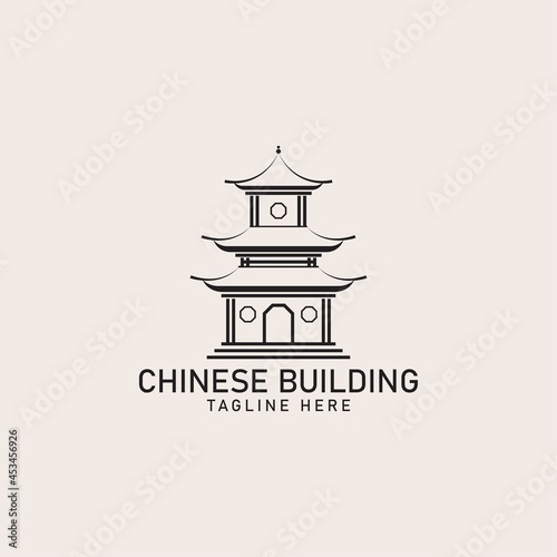 Traditional Chinese Building, Oriental Cultural Architecture Object Vector Illustration