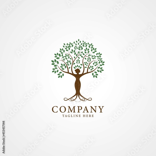 BODY SILHOUETTE INCORPORATED IN TREE , BEAUTIFUL VECTOR DESIGN