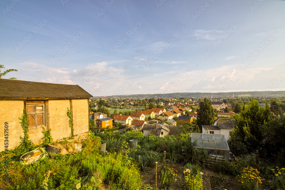 Radebeul, view from the vineyards to the city