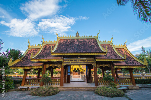 Beautiful Thai temple culture in harmony with nature.