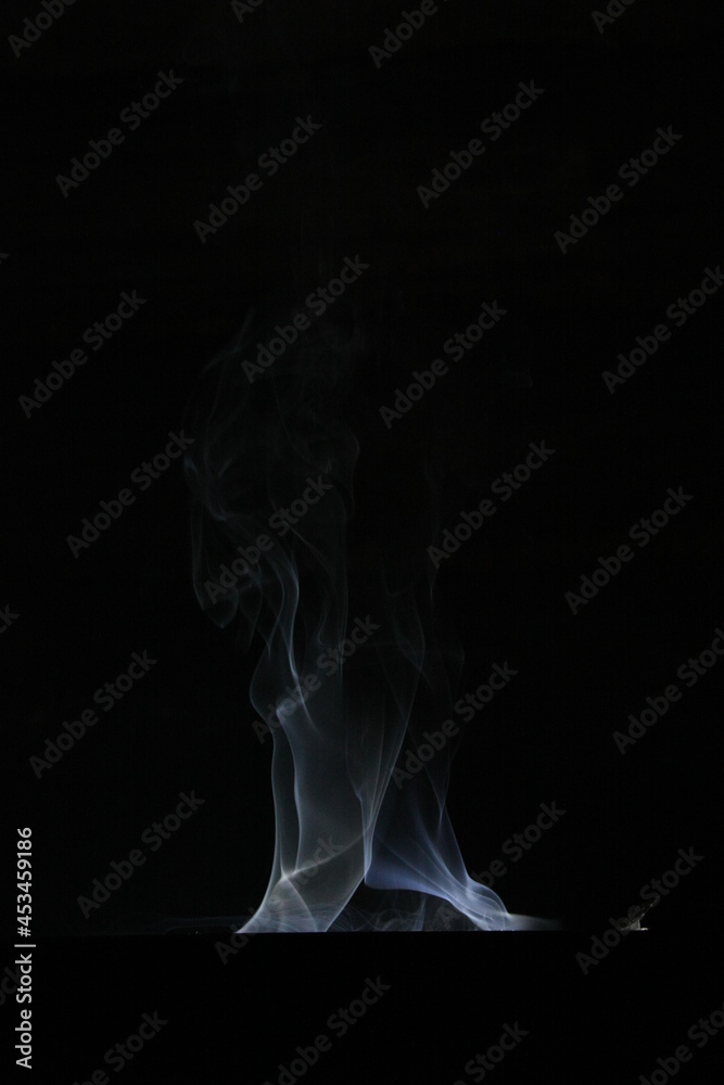 smoke on black background