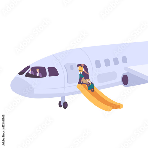 Emergency Slide Illustration