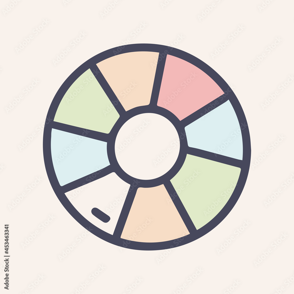 Obraz premium Circle loading color vector doodle simple icon