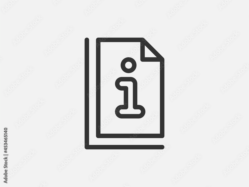 Guide icon vector, user manual. Service information document, instruction.