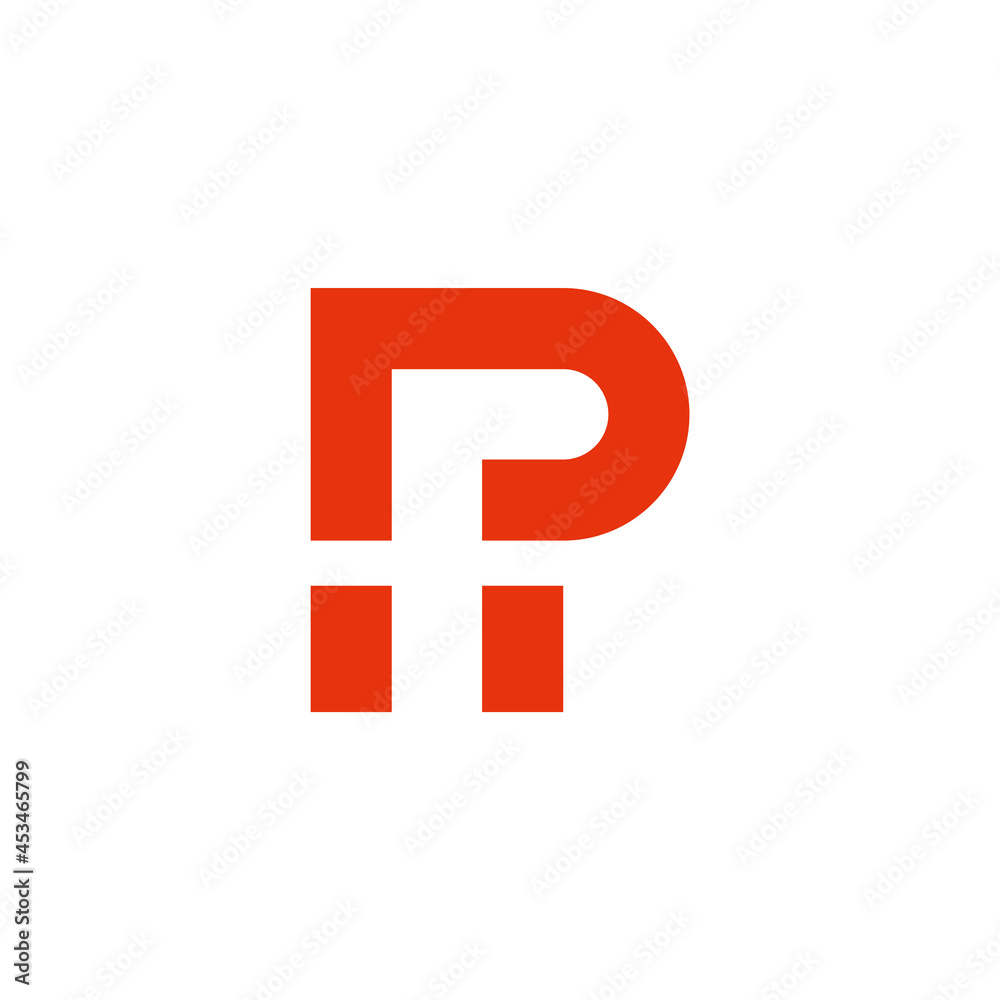 letter pf simple geometric symbol logo vector letter pf simple geometric symbol logo vector
