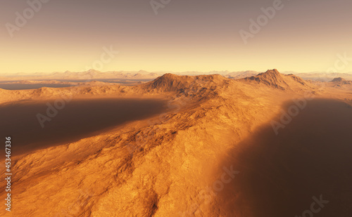 Martian dark plains and enormous dark sand dune