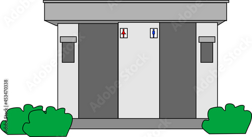 公園のトイレのイラスト素材