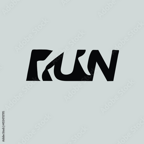 Run Text Effect With Running Foot