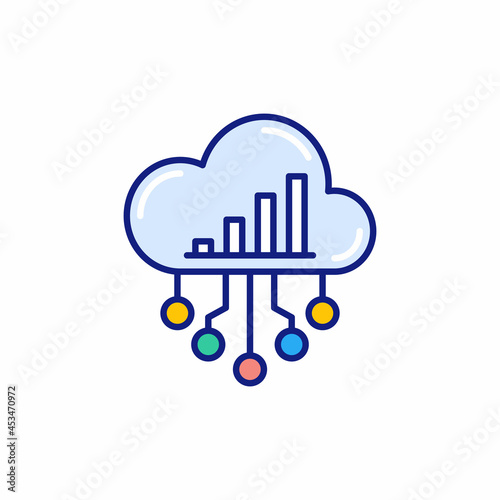 Cloud Testing icon in vector. Logotype