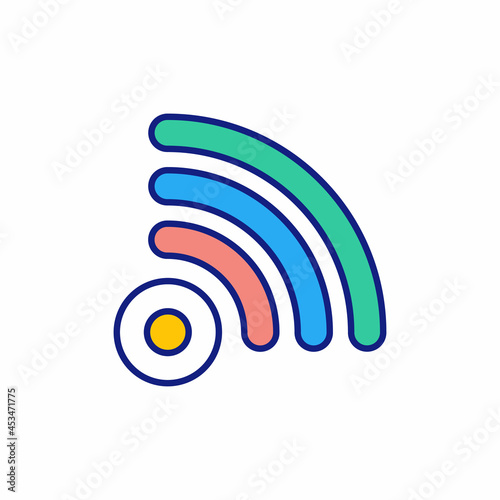 Wlan icon in vector. Logotype
