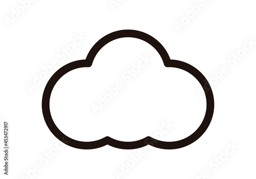 Icono negro de nubes en fondo blanco.