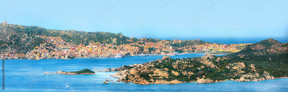 Fabulous view on  Santo Stefano and La Maddalena islands from Palau.