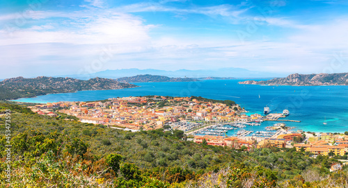 Astonishing view on Palau port and Santo Stefano with La Maddalena islands