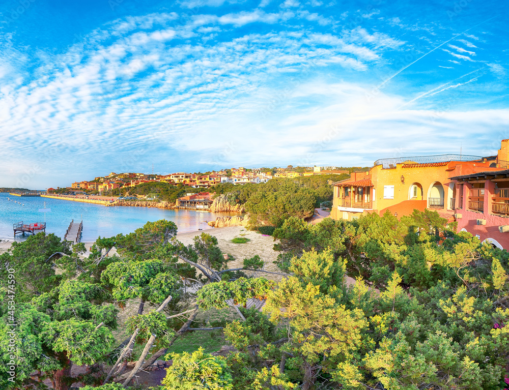 Gorgeous view of Porto Cervo at sunset