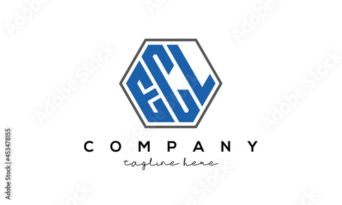 letters ECL creative polygon logo victor template	