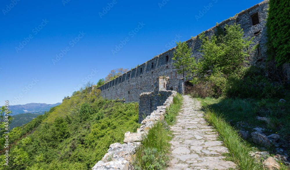 Fototapeta premium View of Ratti or Monteratti Fort in Genoa, Italy.