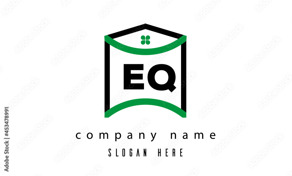 EQ creative real estate latter logo vector EQ creative real estate latter logo vector
