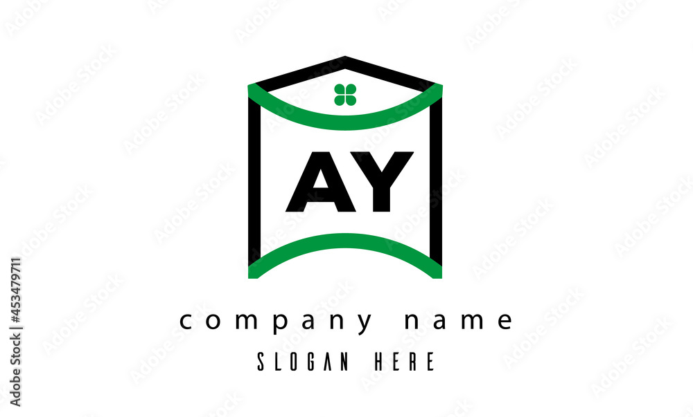AY creative real estate latter logo vector AY creative real estate latter logo vector