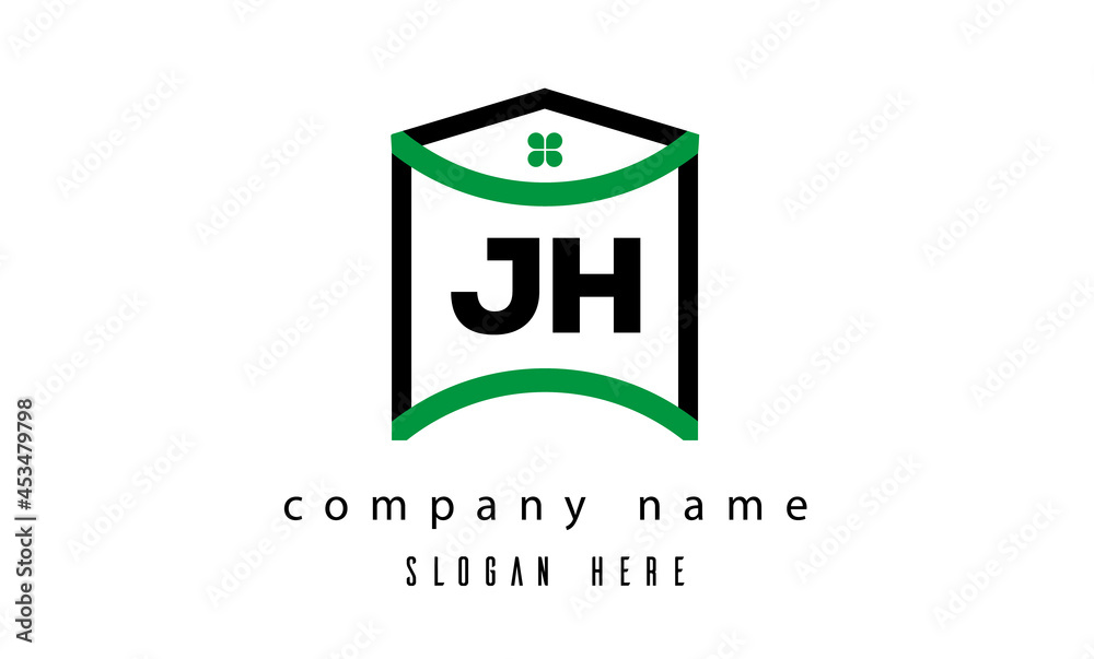 JH creative real estate latter logo vector JH creative real estate latter logo vector