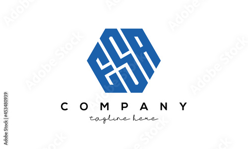 letters ESA creative polygon logo victor template	