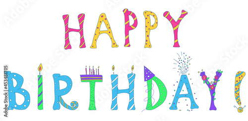Photography Happy birthday lettering
