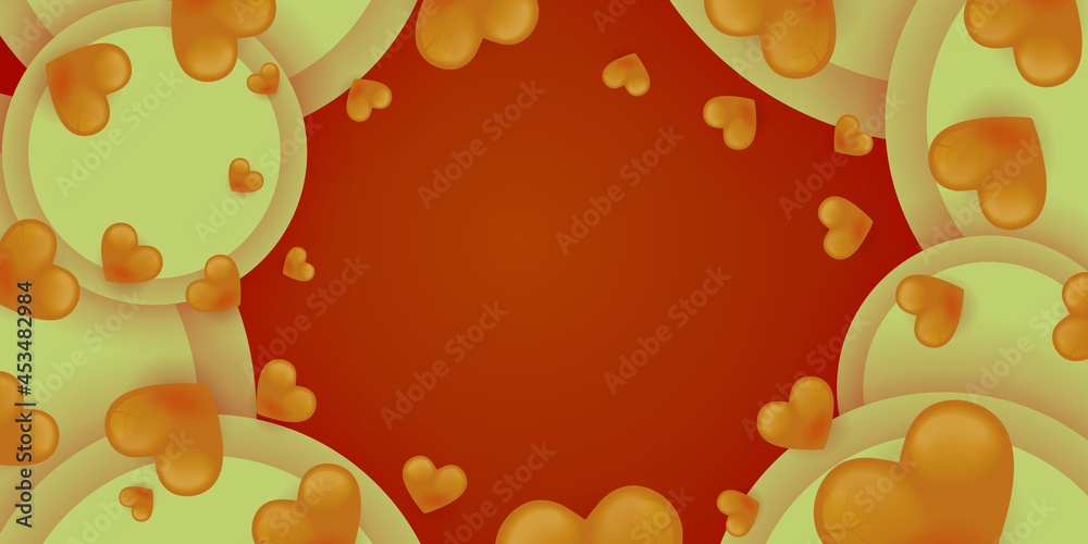 Love heart background. Valentine's day concept background. Vector illustration. 3d red and pink paper hearts with white square frame. Cute love sale banner or greeting card Love heart background. Valentine's day concept background. Vector illustration. 3d red and pink paper hearts with white square frame. Cute love sale banner or greeting card