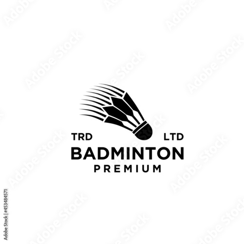 premium Badminton Shuttlecock vector icon design for Sport logo and Badminton Championship Logo isolated white background