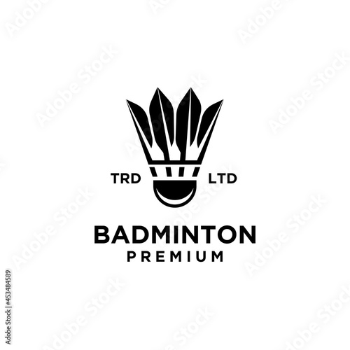 premium Badminton Shuttlecock vector icon design for Sport logo and Badminton Championship Logo isolated white background