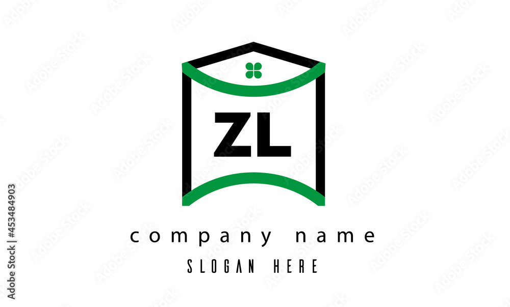 ZL creative real estate latter logo vector ZL creative real estate latter logo vector
