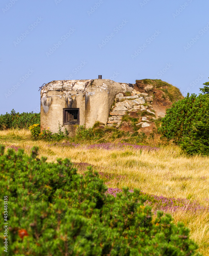 Fototapeta premium Giant Mountains old bunker in Bohemia