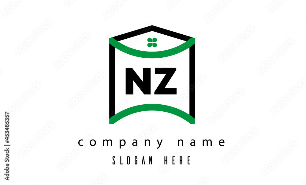 NZ creative real estate latter logo vector NZ creative real estate latter logo vector