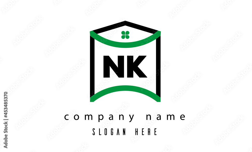 NK creative real estate latter logo vector NK creative real estate latter logo vector