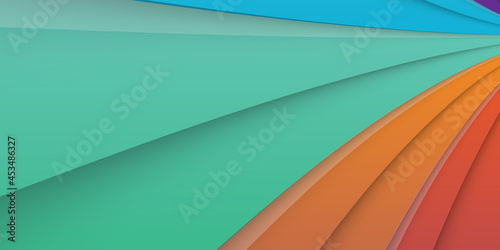 Purple  orange  green  yellow and blue fluid wave color background. Dynamic textured geometric element. Modern gradient light vector illustration.